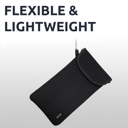 Olixar Neoprene Black Pouch with Card Slot - For iPhone 14