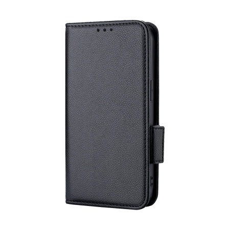 Olixar Leather-Style Black Wallet Stand Case - For Samsung Galaxy A04s