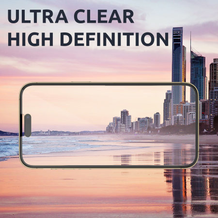Olixar Easy Fit Tempered Glass Screen Protector - For iPhone 14 Pro