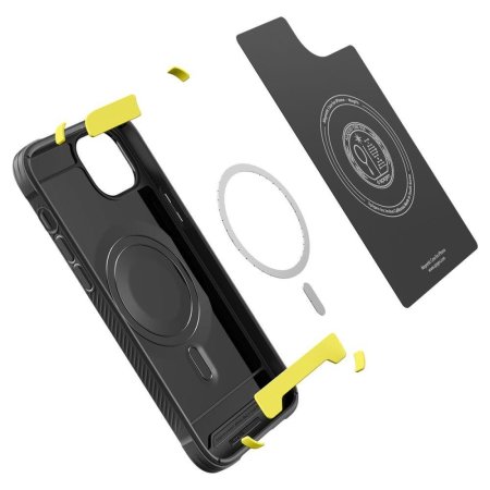 Spigen Rugged Armor Matte Black MagSafe Case - For iPhone 14