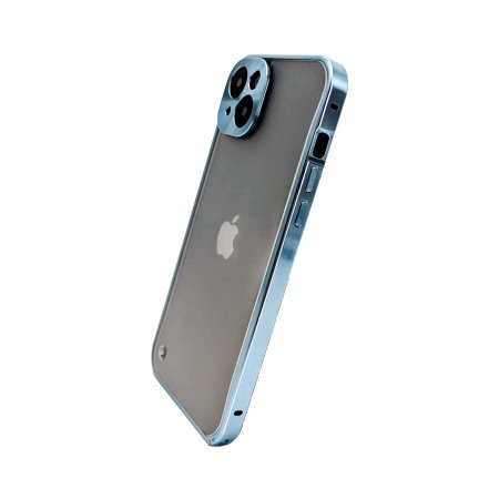Olixar Blue Metal Bumper Case - For iPhone 14 Plus