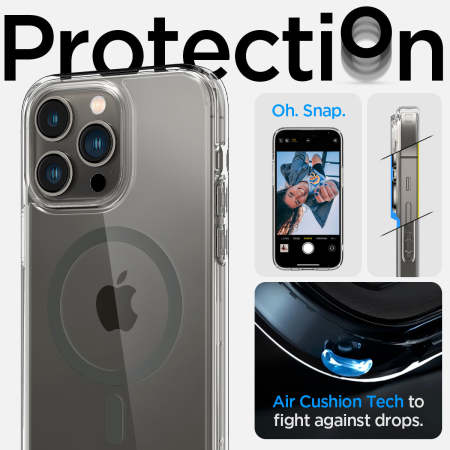 Spigen Ultra Hybrid Clear Carbon Fibre MagSafe Case - For iPhone 14 Pro