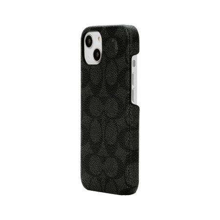 Coach Slim Wrap Signature C Charcoal Black Case - For iPhone 14