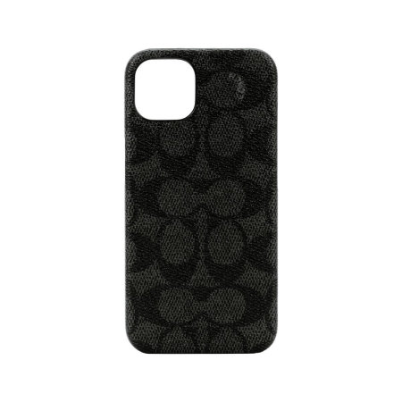 Coach Slim Wrap Signature C Charcoal Black Case - For iPhone 14 Plus