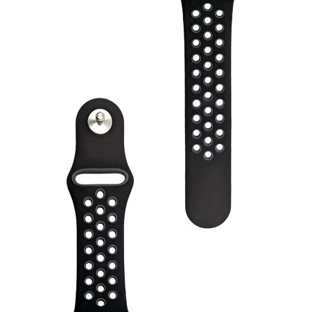 Olixar Black and Dark Grey Double Silicone Sports Strap (Size L) - For Apple Watch Ultra