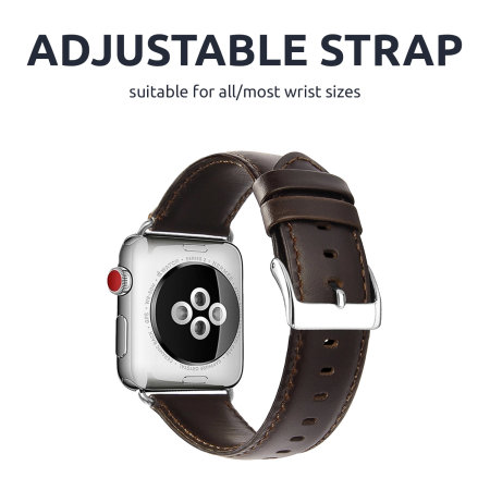 Olixar Brown Genuine Leather Strap - For Apple Watch Ultra