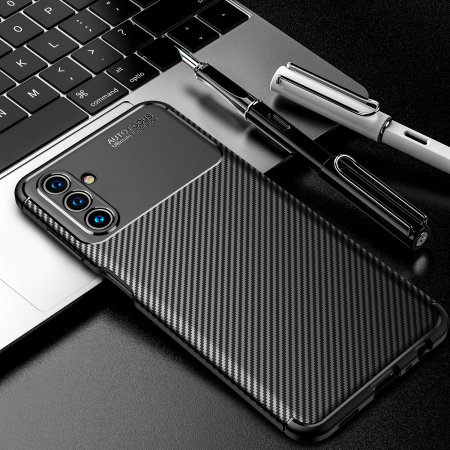 Olixar Carbon Fibre Black Protective Case - For Samsung Galaxy A04s
