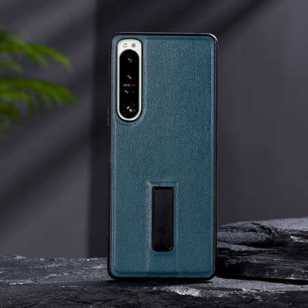 Olixar Leather-Style Kickstand Blue Case - For Sony Xperia 5 IV