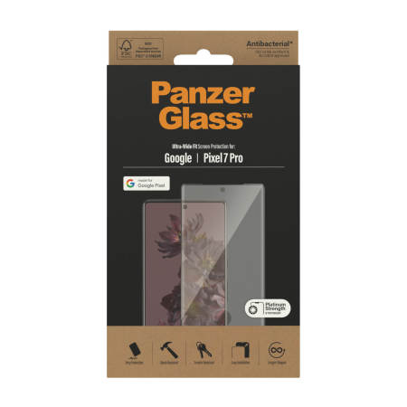 PanzerGlass Anti-microbial Tempered Glass Screen Protector - For Google Pixel 7 Pro