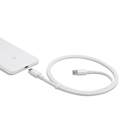 Official Google White 30W USB-C Fast Charger and Cable UK - For Google Pixel 7 Pro
