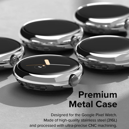 Ringke Stainless Steel Glossy Silver  Bezel Styling - For Google Pixel Watch