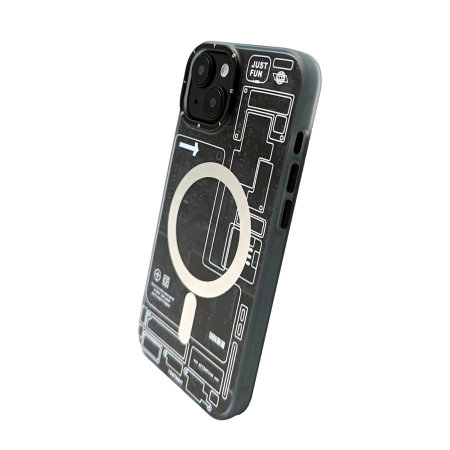 Olixar MagSafe Compatible Black Circuit Board Case - For iPhone 14