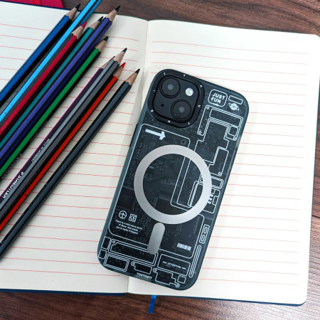 Olixar MagSafe Compatible Black Circuit Board Case - For iPhone 14