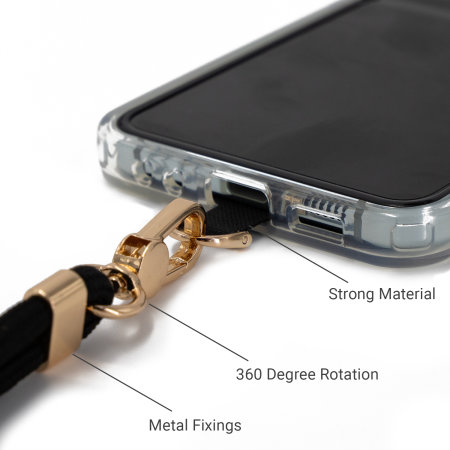 Olixar Universal and Adjustable Lanyard Phone Insert - Black