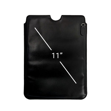 Olixar Universal 11" Black Leather Sleeve - For iPad Pro 11" 2022