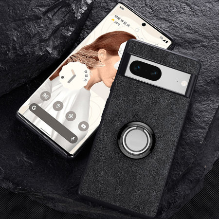 Olixar Finger Ring Black Stand Case - For Google Pixel 7