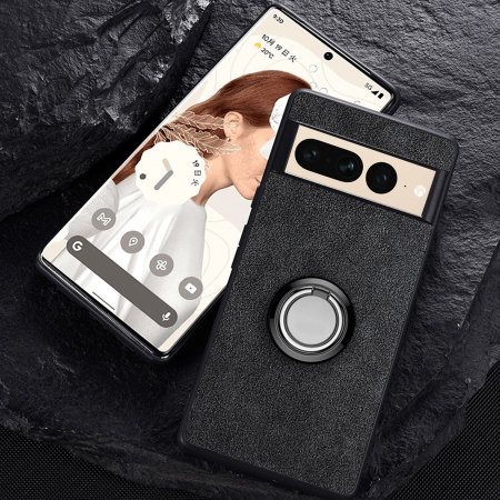 Olixar Finger Ring Black Stand Case - For Google Pixel 7 Pro