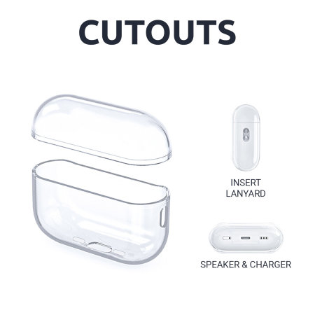 Olixar Flexishield 100% Clear Case With Carabiner - For Airpods Pro 2