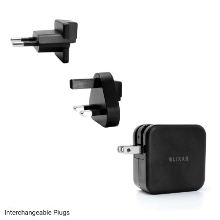 Olixar Super Fast 65W GaN USB A and USB-C Wall Charger With Super Fast Braided USB-C to C Cable - For iPad Pro 11'' 2022