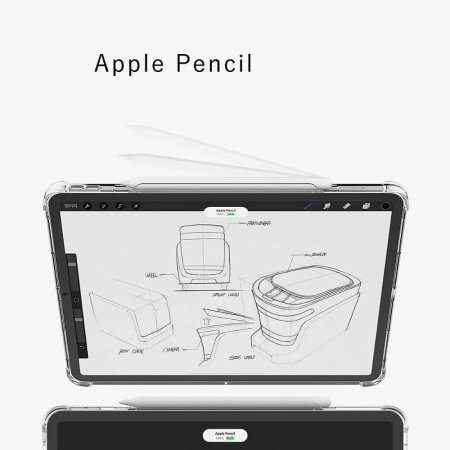Araree Clear Mach Stand Case with Pen Holder - For iPad 12.9" 2022
