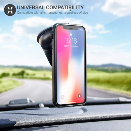 Olixar Black Magnetic Windscreen And Dashboard Mount Car Phone Holder - For iPhone X