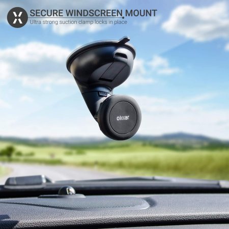 Olixar Black Magnetic Windscreen And Dashboard Mount Car Phone Holder - For Google Pixel 7