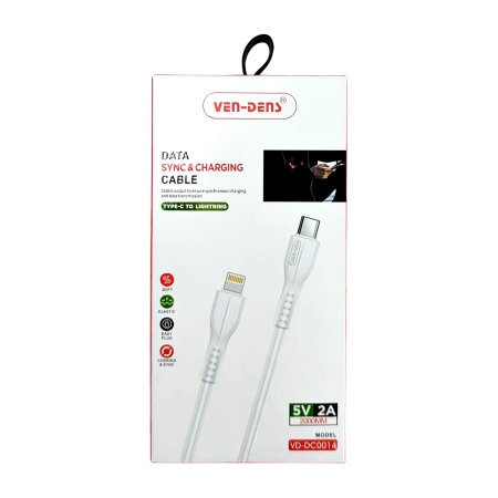 Premium White USB-C To Lightning 2m Cable - For iPhone 14 Pro Max