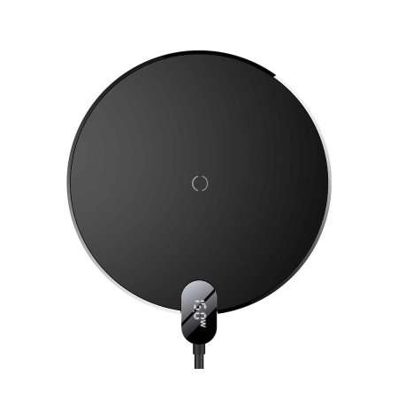 Baseus 15W Black Wireless Charger Pad with Digital LED Display