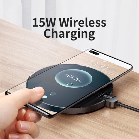 Baseus 15W Black Wireless Charger Pad with Digital LED Display