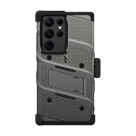 Zizo Bolt Grey Tough Case and Screen Protector - For Samsung Galaxy S23 Ultra