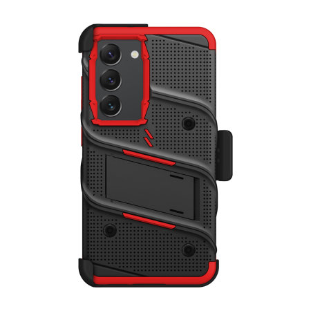 Zizo Bolt Red Tough Case and Screen Protector - For Samsung Galaxy S23