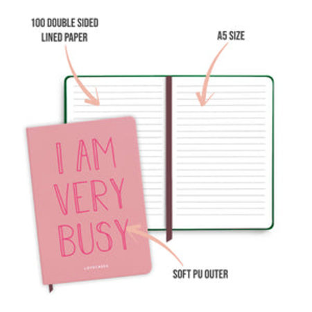 LoveCases I Am Very Busy Pink Notebook