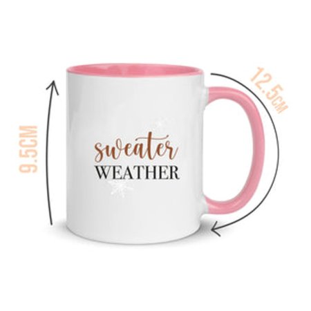 LoveCases Sweater Weather Pink Handle Mug