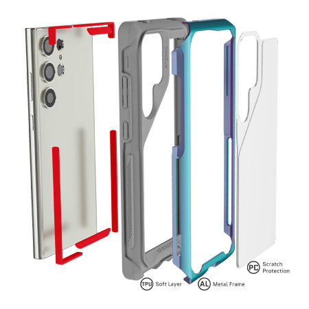 Ghostek Atomic Slim 4 Prismatic Aluminum Case - For Samsung Galaxy S23 Ultra