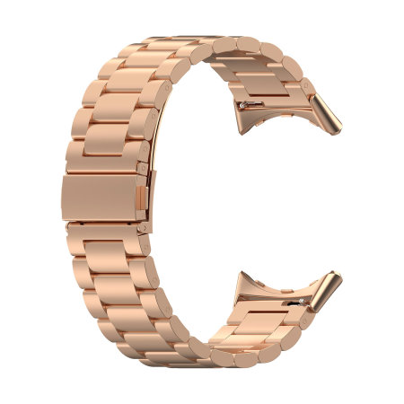 Olixar Rose Gold Stainless Steel Metal Links Band - For Google Pixel Watch
