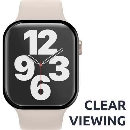 Olixar Full Cover Tempered Glass Screen Protector - For Apple Watch Series 7 45mm