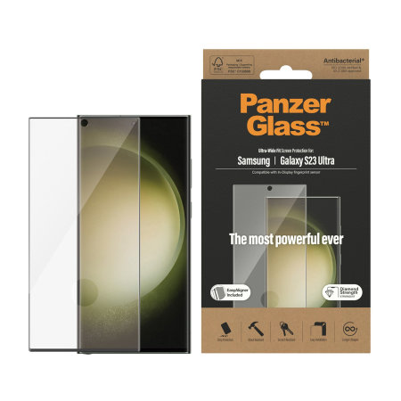 PanzerGlass Anti-Bacterial Tempered Glass Screen Protector - For Samsung Galaxy S23 Ultra