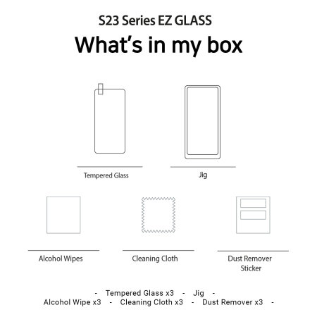 Whitestone EZ Dome 3 Pack Screen Protectors - For Samsung Galaxy S23 Plus
