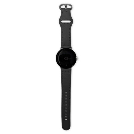 Olixar Genuine Leather Black Band - For Google Pixel Watch