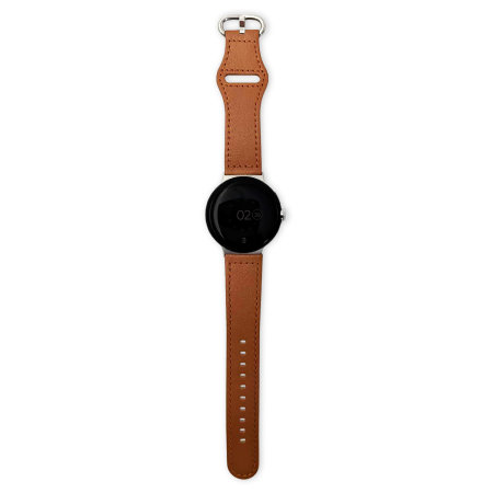 Olixar Genuine Leather Brown Band - For Google Pixel Watch