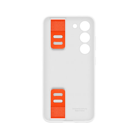 Official Samsung Silicone Cover Grip White Case - For Samsung Galaxy S23