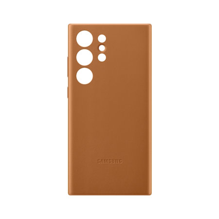 Official Samsung Leather Cover Camel Case - For Samsung Galaxy S23 Ultra