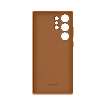 Official Samsung Leather Cover Camel Case - For Samsung Galaxy S23 Ultra