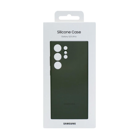 Official Samsung Silicone Cover Green Case - For Samsung Galaxy S23 Ultra