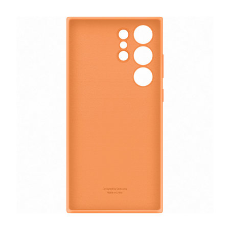 Official Samsung Silicone Cover Orange Case - For Samsung Galaxy S23 Ultra
