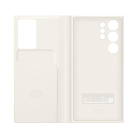 Official Samsung Smart View Cream Wallet Case - For Samsung Galaxy S23 Ultra