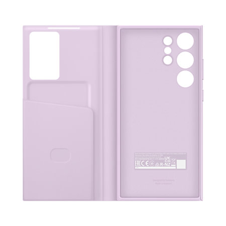 Official Samsung Smart View Lavender Wallet Case - For Samsung Galaxy S23 Ultra