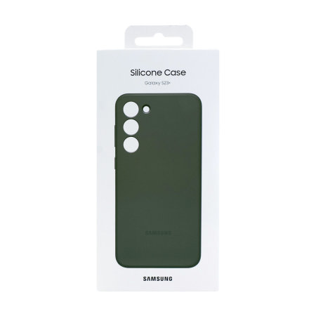 Official Samsung Silicone Cover Green Case - For Samsung Galaxy S23 Plus
