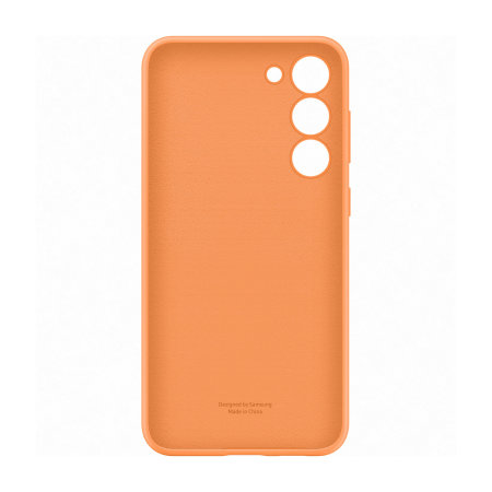 Official Samsung Silicone Cover Orange Case - For Samsung Galaxy S23 Plus