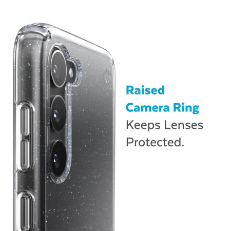 Speck Presidio Perfect Clear Gold Glitter Case - For Samsung Galaxy S23